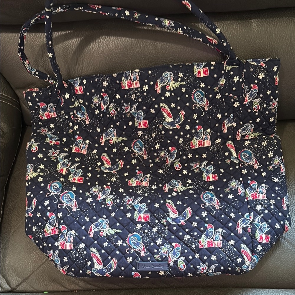 Vera Bradley holiday owls tote bag